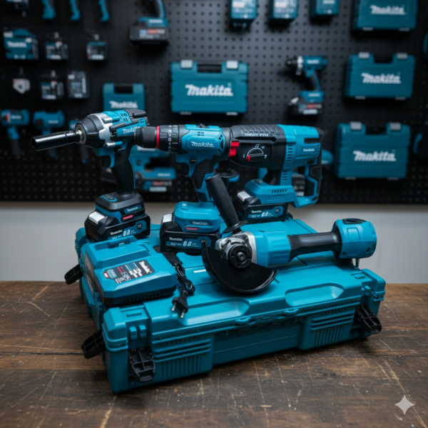 Комплект Перфоратор, Винтоверт, Ъглошлайф, Гайковерт Makita